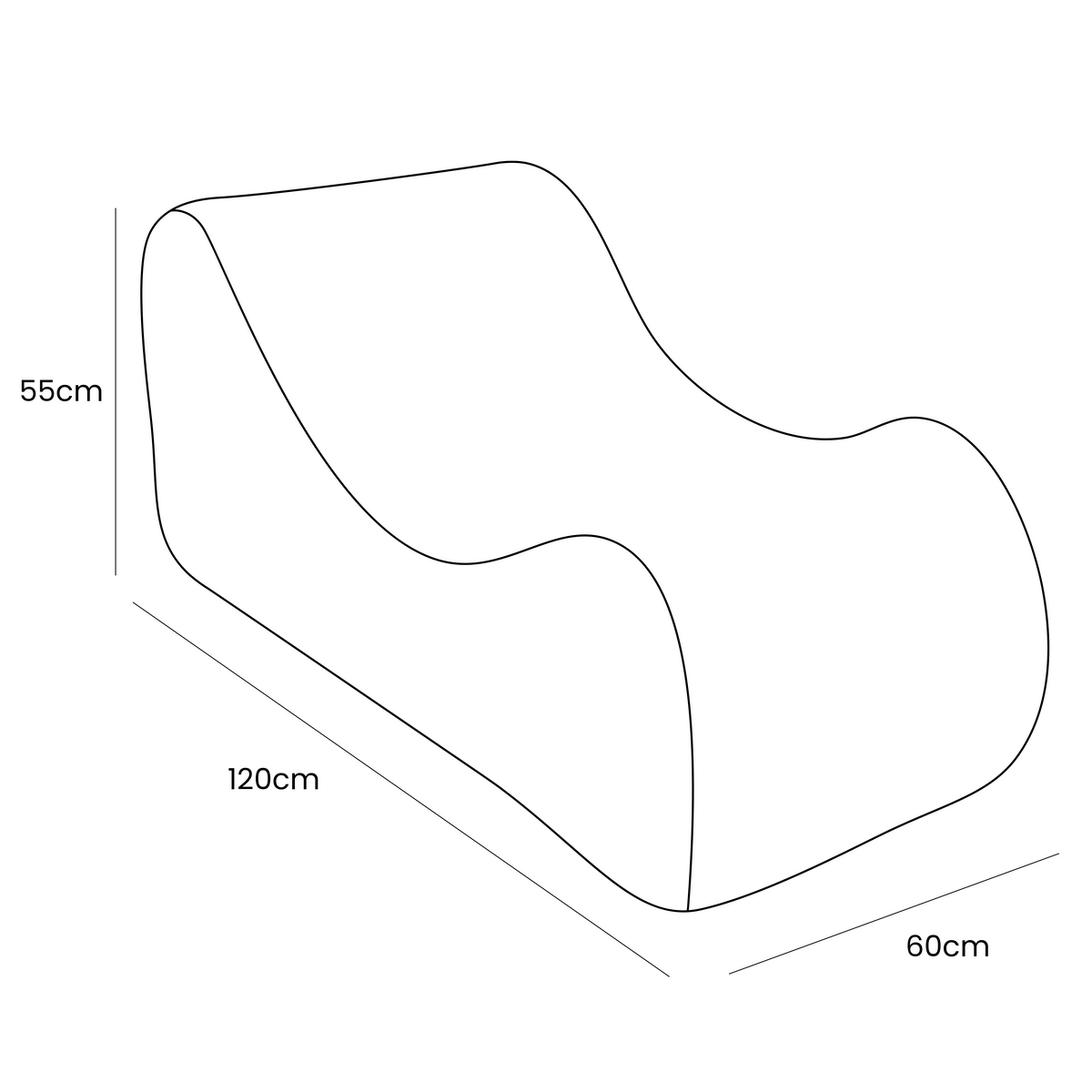 Sitzsack Wave Lounger Churro - creme/weiss