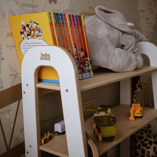 Holzregal SLIM in Weiß, Größe M, für Kinder