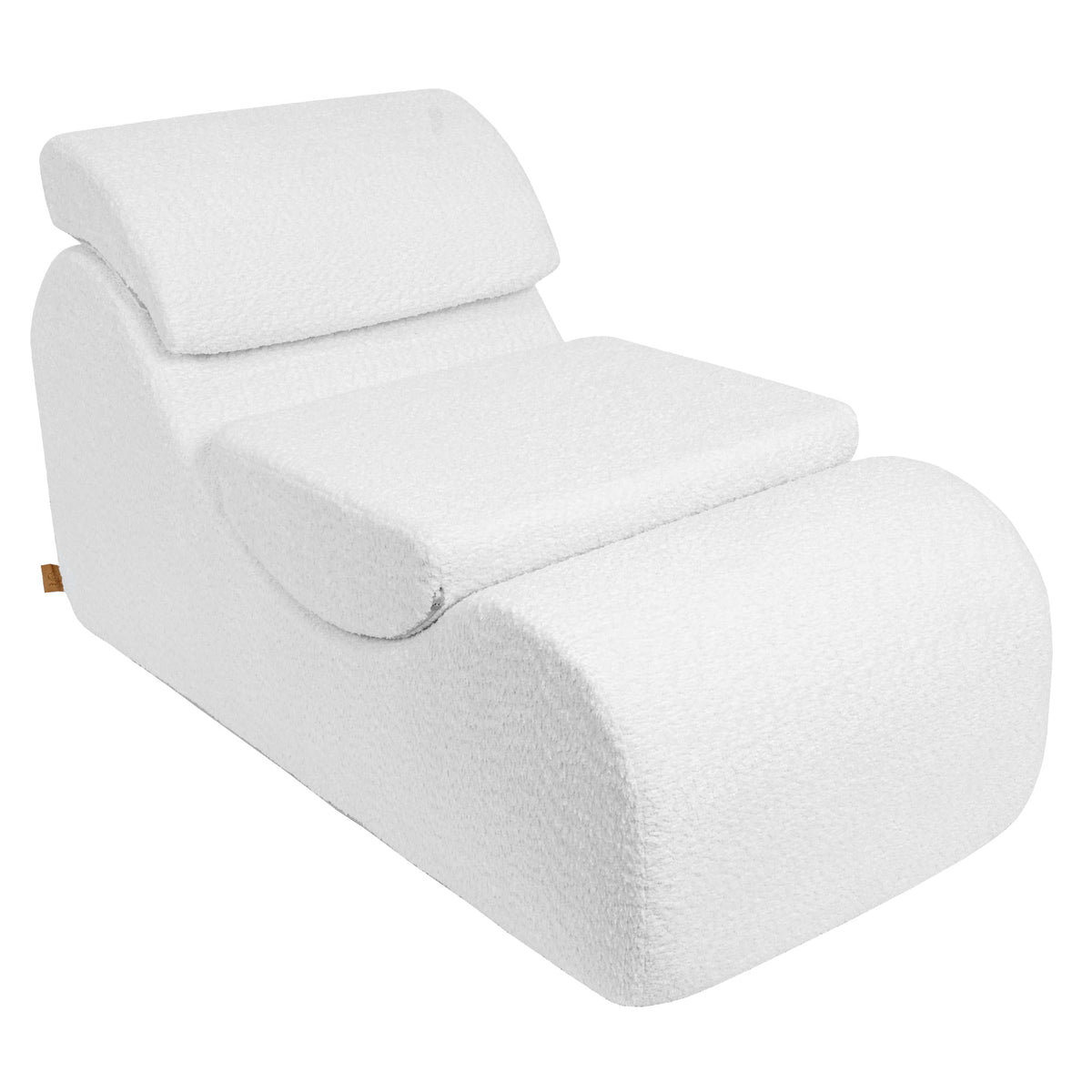 Bean Bag Wave Lounger Bouclé - cream/white
