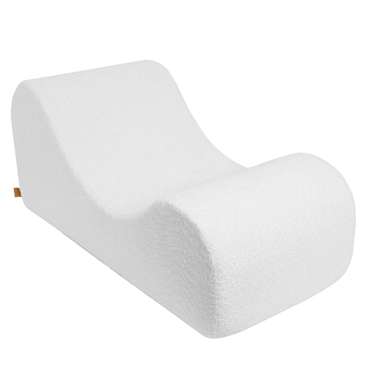 Bean Bag Wave Lounger Bouclé - cream/white