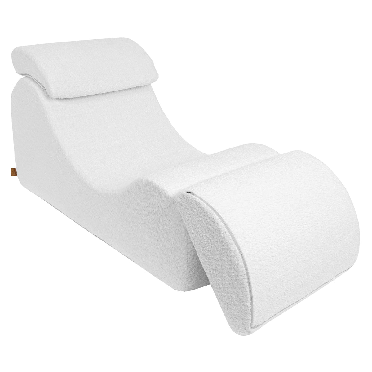 Bean Bag Wave Lounger Bouclé - cream/white