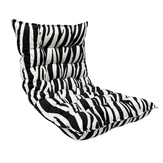Gestepptes Bodenkissen Spielmatte im Zebra-Muster von Bees&Blooms