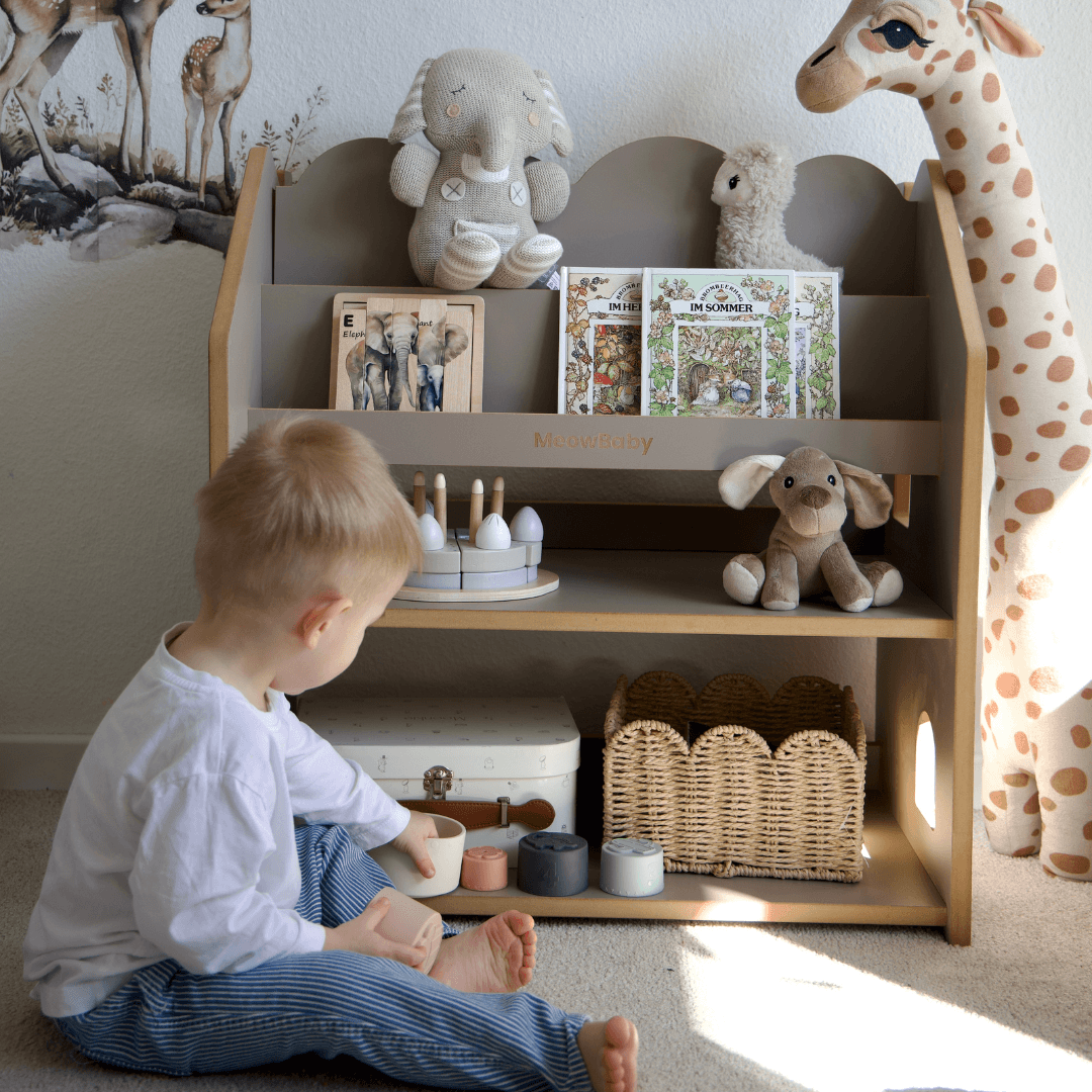 2-in-1 Montessori-Bücherregal Cloudy