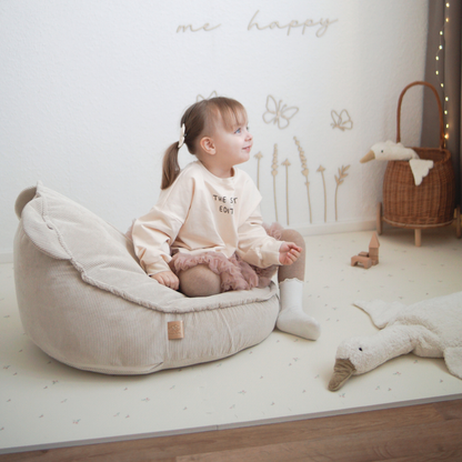 Children's Armchair Bear-Shaped Bean Bag Premium Corduroy - Slim Cord Edition