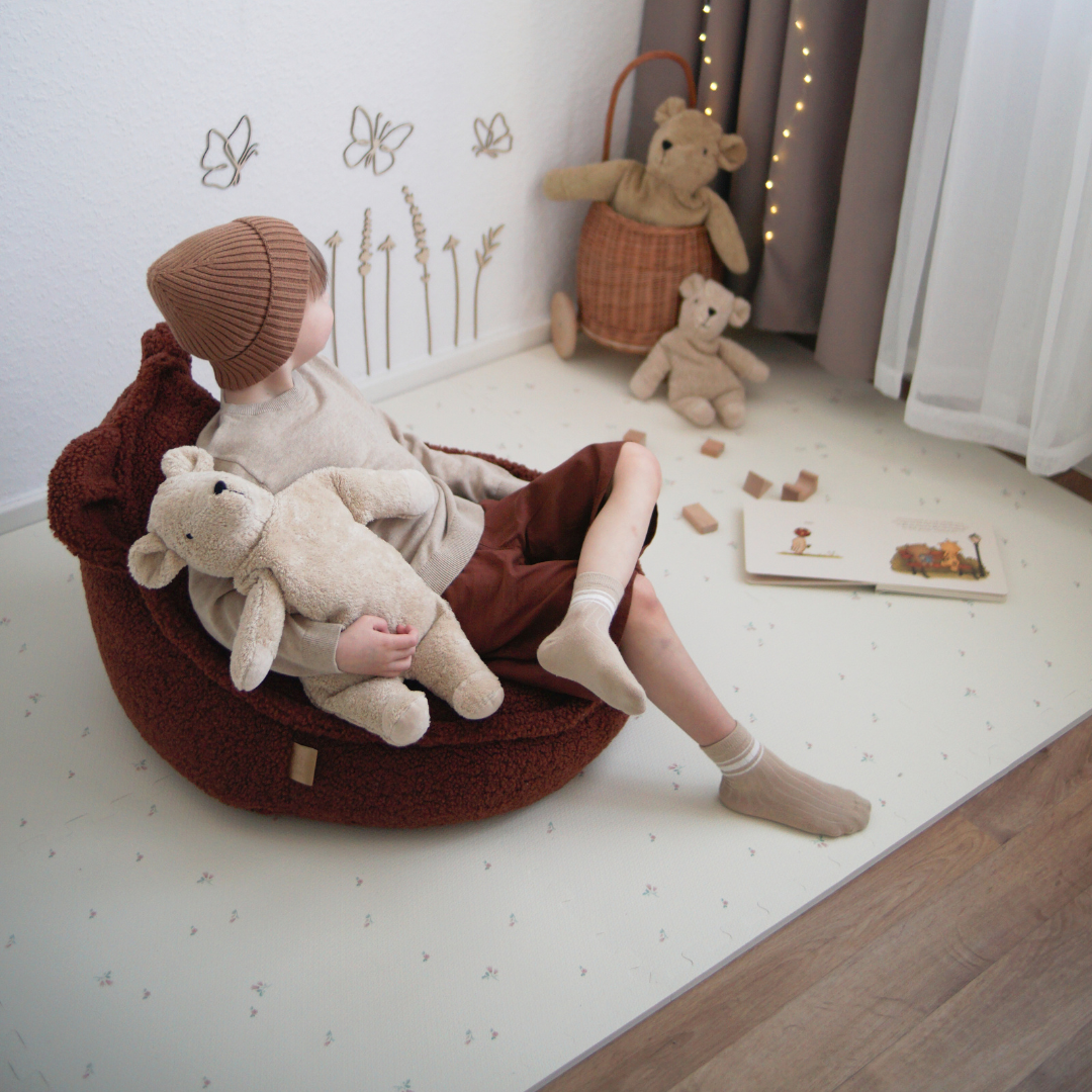 Children’s Chair Bearly Bear Bean Bag – Soft Teddy Edition