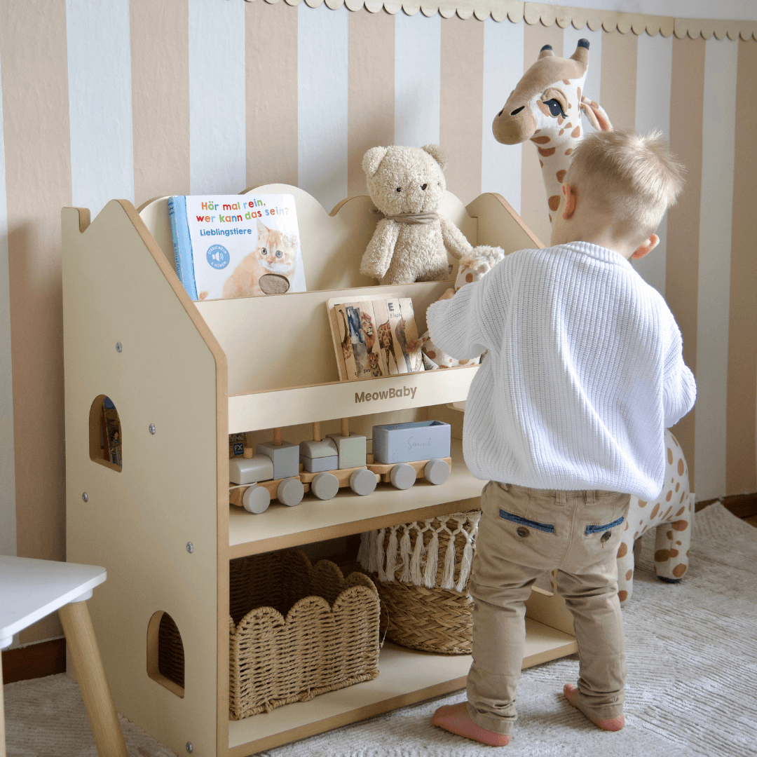 2-in-1 Montessori-Bücherregal Cloudy