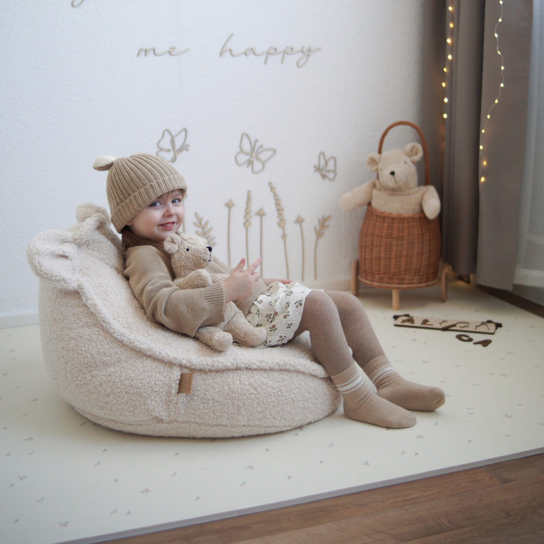 Children’s Chair Bearly Bear Bean Bag – Soft Teddy Edition