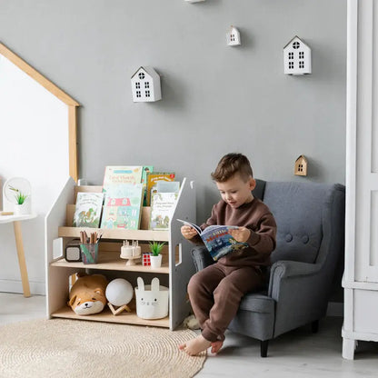 2in1-Kinderregal in Weiß für Kinder