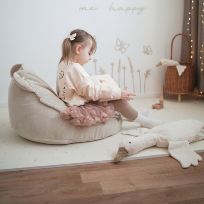 Children's Armchair Bear-Shaped Bean Bag Premium Corduroy - Slim Cord Edition