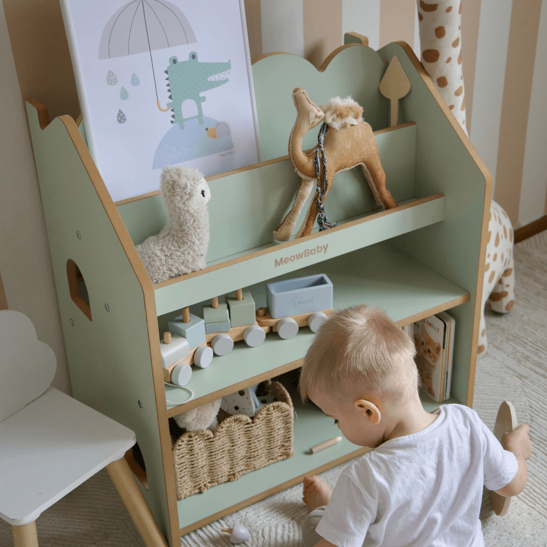 2-in-1 Montessori-Bücherregal Cloudy