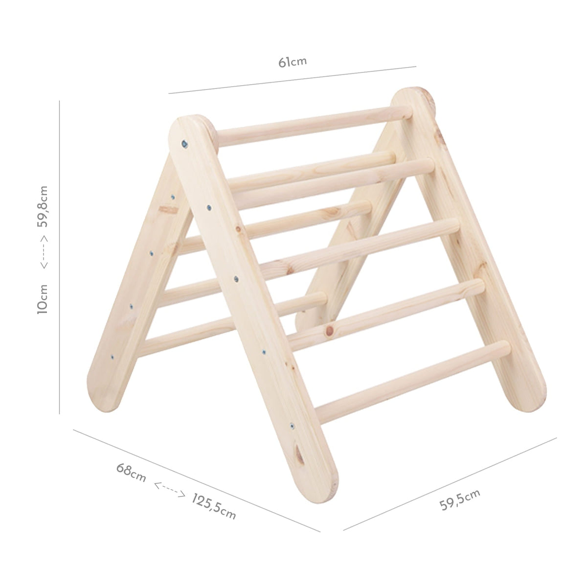 Kletterdreieck mit Zelt 112x61x94 cm, faltbar