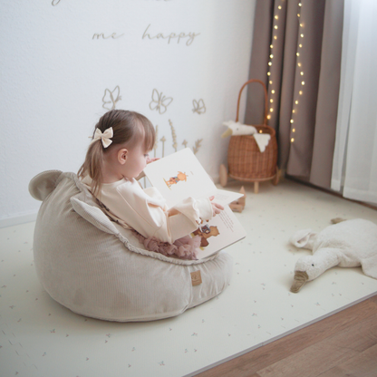 Children's Armchair Bear-Shaped Bean Bag Premium Corduroy - Slim Cord Edition