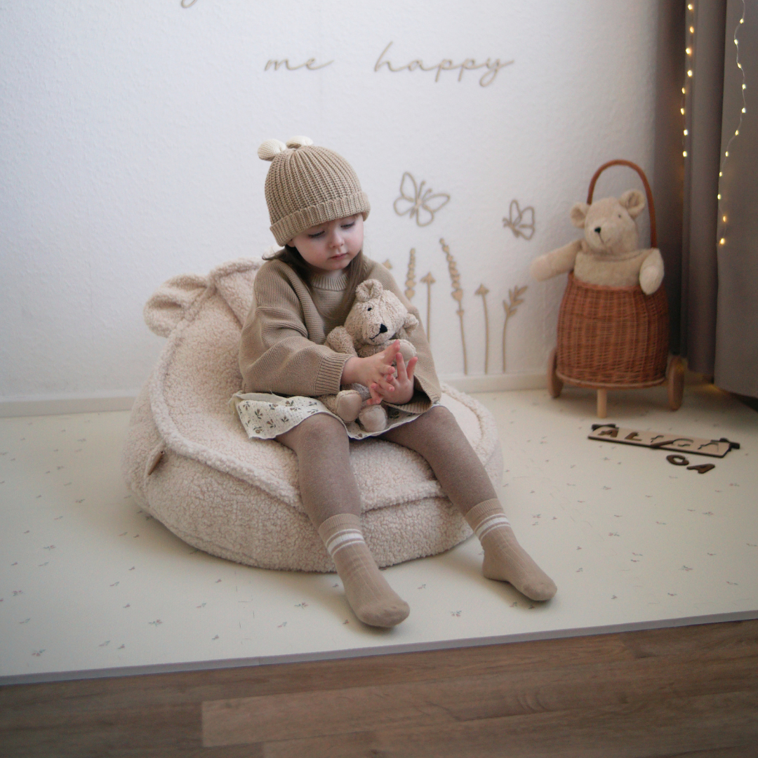 Children’s Chair Bearly Bear Bean Bag – Soft Teddy Edition