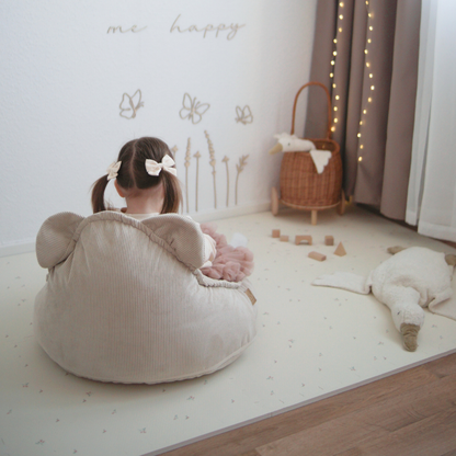 Children's Armchair Bear-Shaped Bean Bag Premium Corduroy - Slim Cord Edition