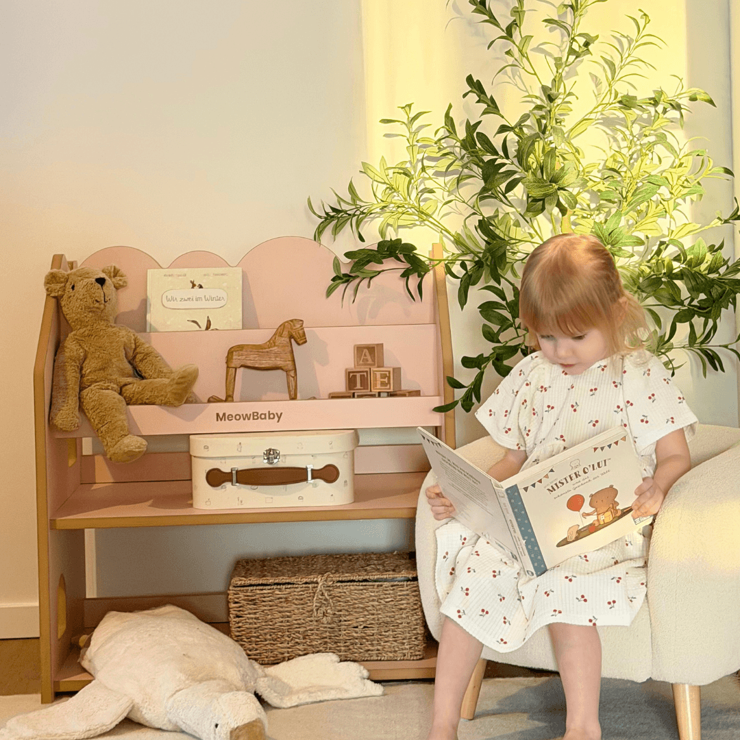 2-in-1 Montessori-Bücherregal Cloudy