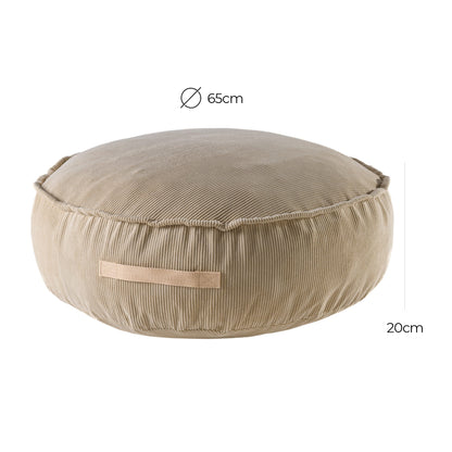 Sitzpouf für Kinder, Rund, Premium Cord - Slim Cord Edition