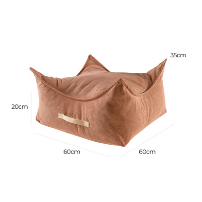 Seat pouf for children Square Premium Cord - Slim Cord Edition