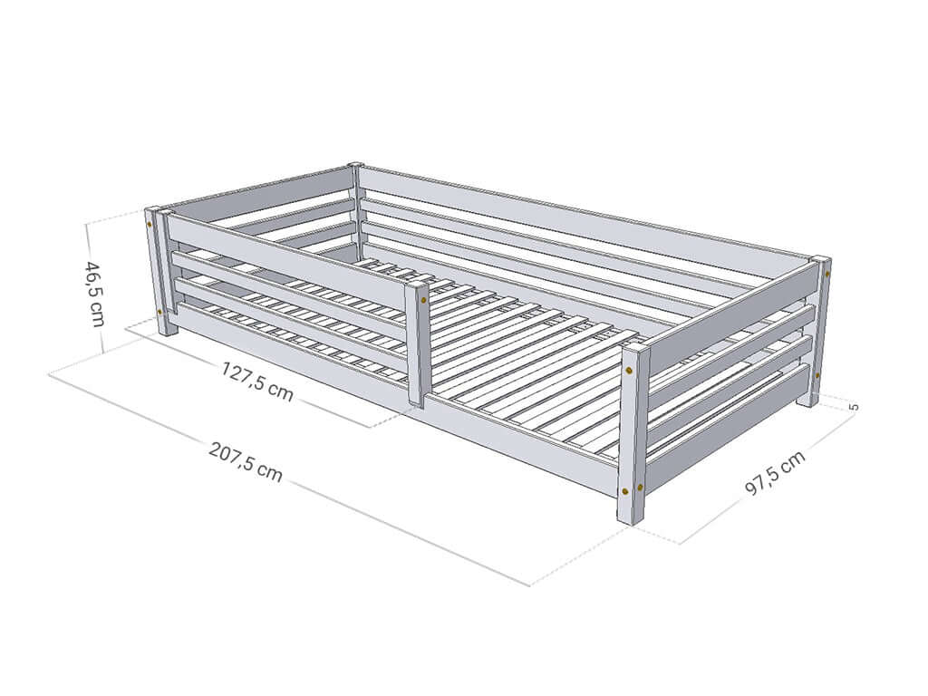 Kinderbett TULLY in 90 x 200 cm aus Holz