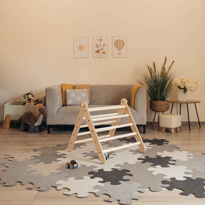 Verstellbares Pikler Kletterdreieck Luna aus Birkenholz mit 5 einstellbaren Kletterpositionen