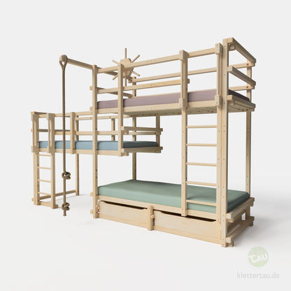 Adventure bunk bed for three