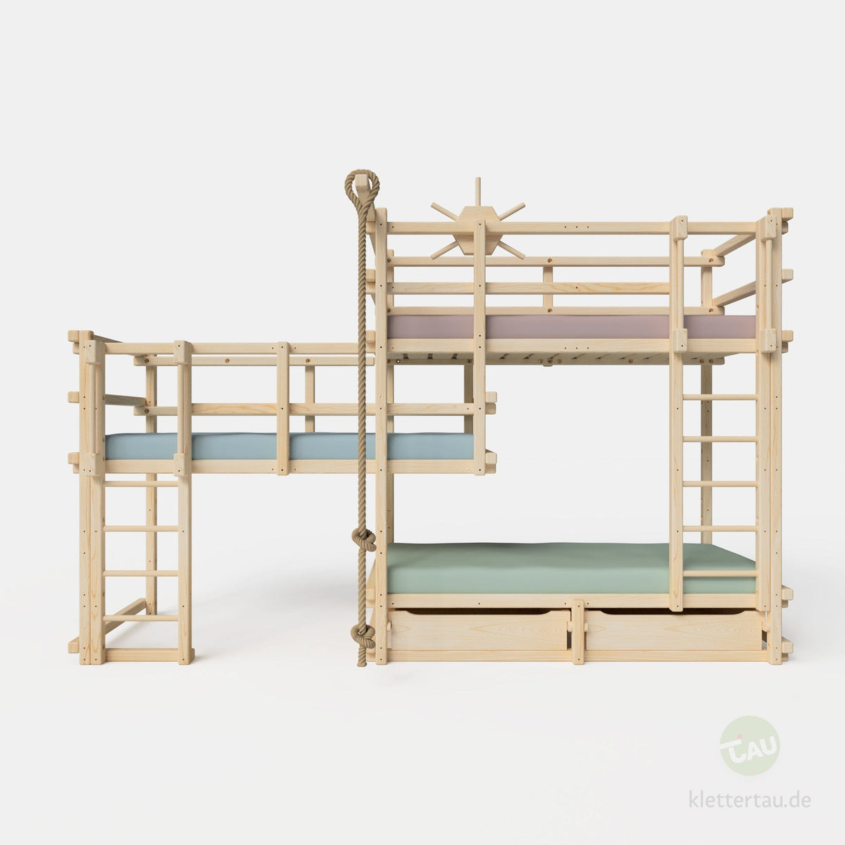 Adventure bunk bed for three