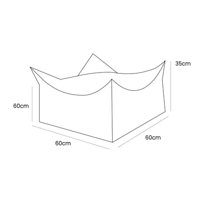 Seat pouf for children, square, Bearly