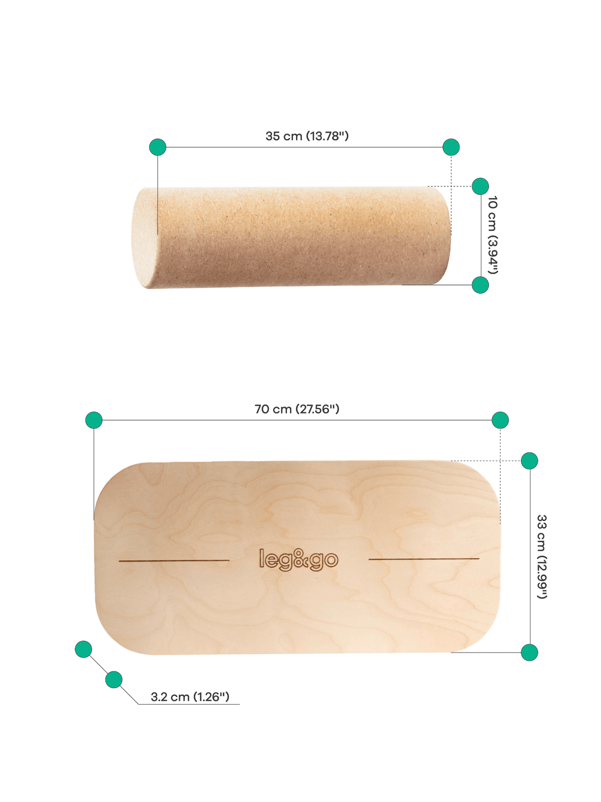 Balance Board aus Holz zum Trainieren des Gleichgewichts