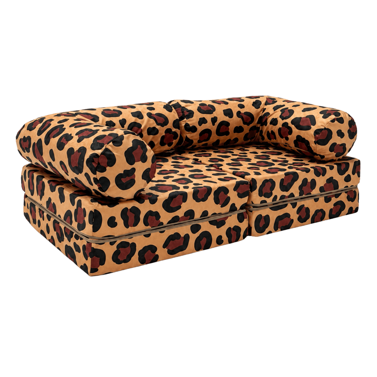 Modulares Kindersofa Leopard – 2-in-1 Spielsofa und Liege