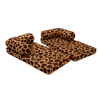Kindersofa Leopard – umgebaut zur gemütlichen Liege