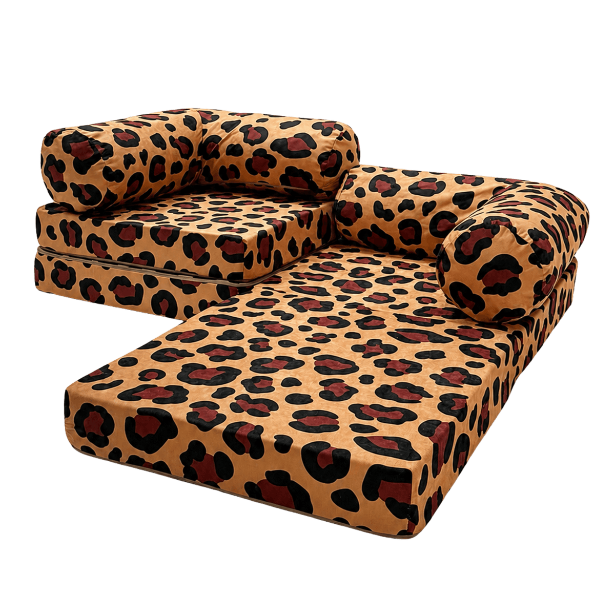 Kindersofa Leopard – Kind spielt auf dem Spielsofa