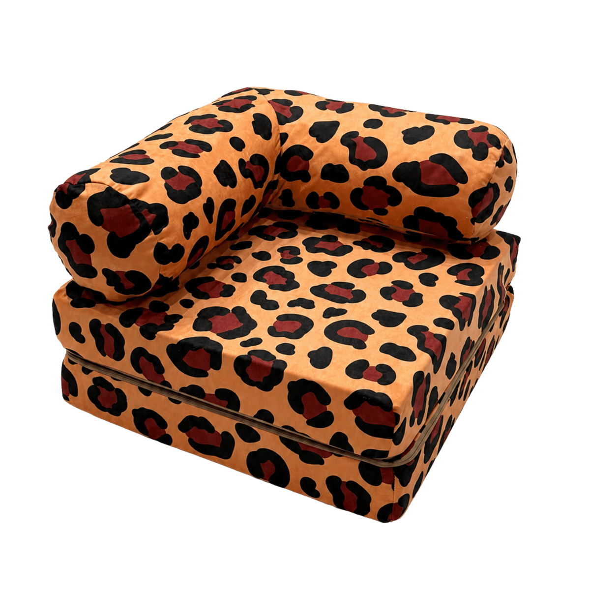 Kindersofa Leopard – Detailansicht des Chenille-Bezugs
