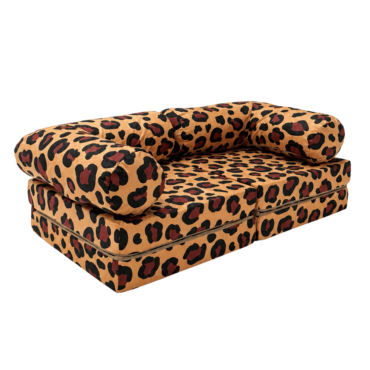 Modulares Kindersofa Leopard – als Sofa aufgebaut