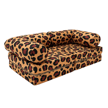 Modulares Kindersofa Leopard – als Sofa aufgebaut