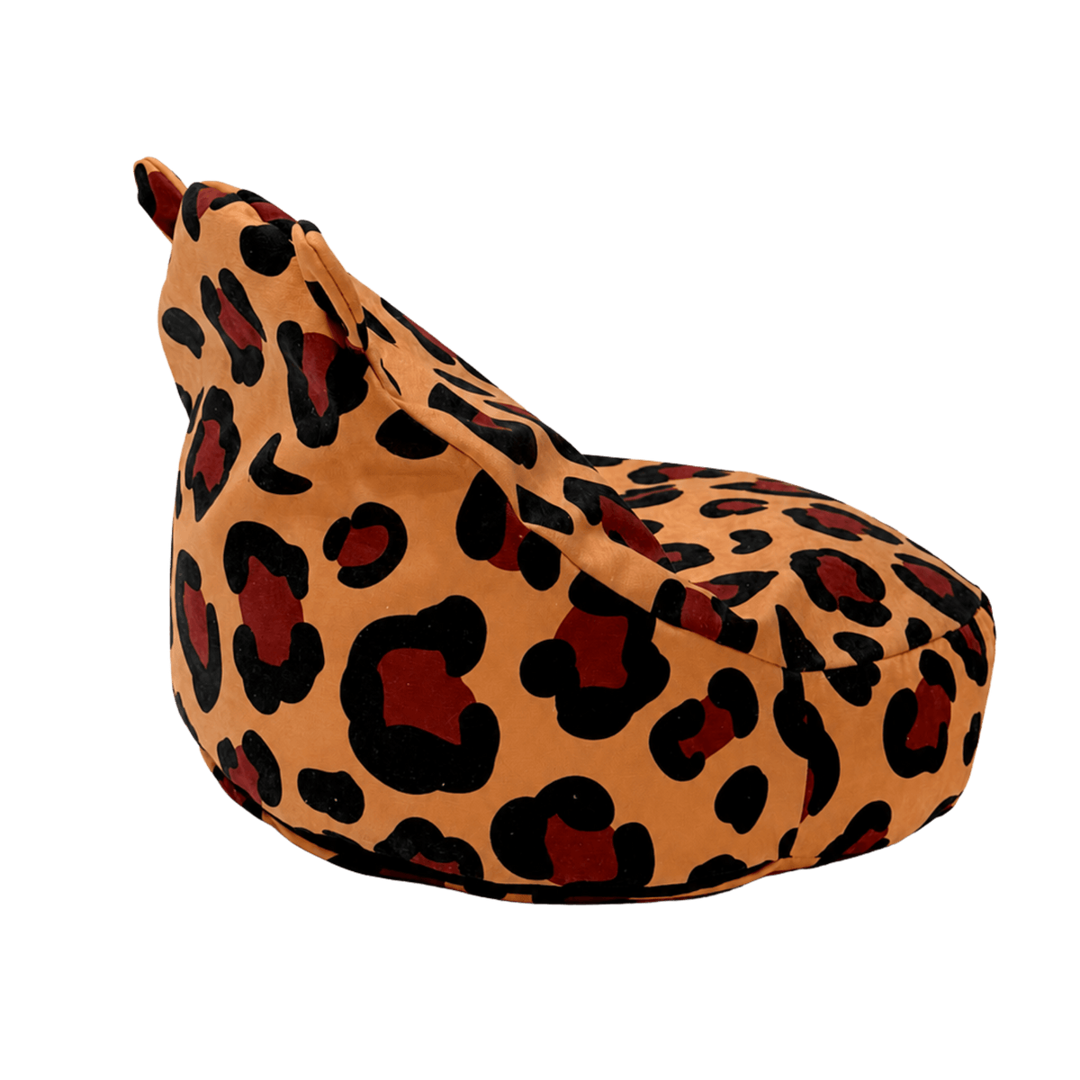 Sitzsack Leopard im Detail des Chenille-Bezugs