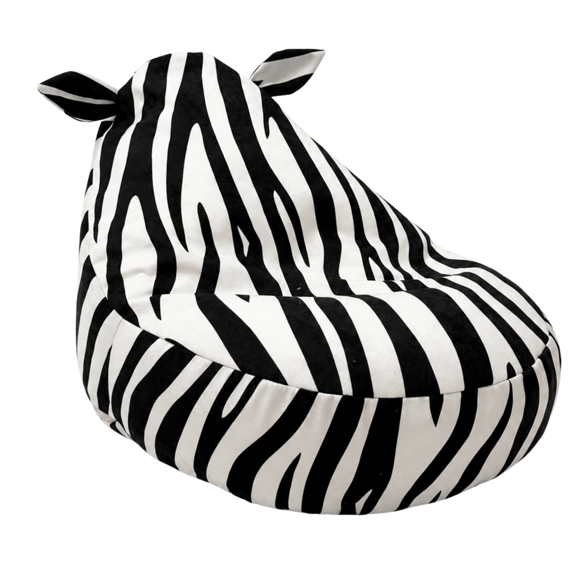 Bean Bag Sitzsack klassisch im Zebra-Muster aus Chenille von Bees&Blooms