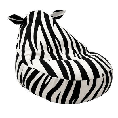 Bean Bag Sitzsack klassisch im Zebra-Muster aus Chenille von Bees&Blooms
