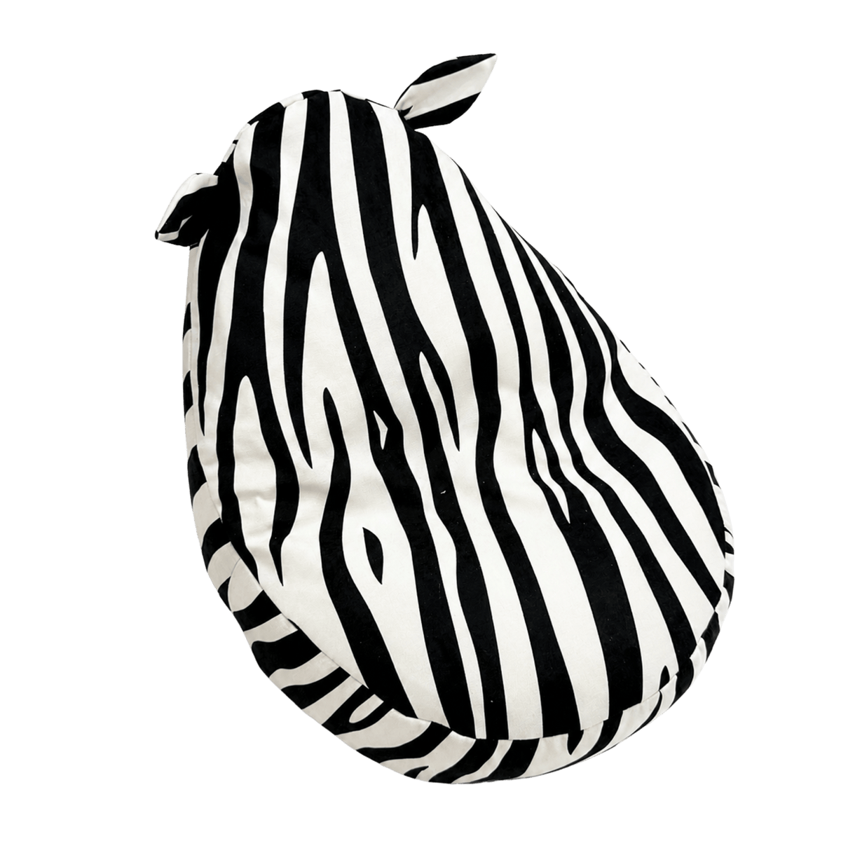 Sitzsack Zebra aus weichem Stoff für Kinder