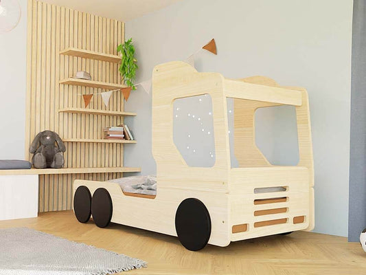 Holz Kinderbett TRUCKER in Natur von Benlemi