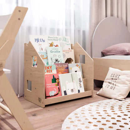 Bücherregal Häuschen aus Holz für Kinder
