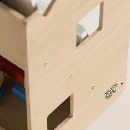 Bücherregal Häuschen im Montessori-Stil