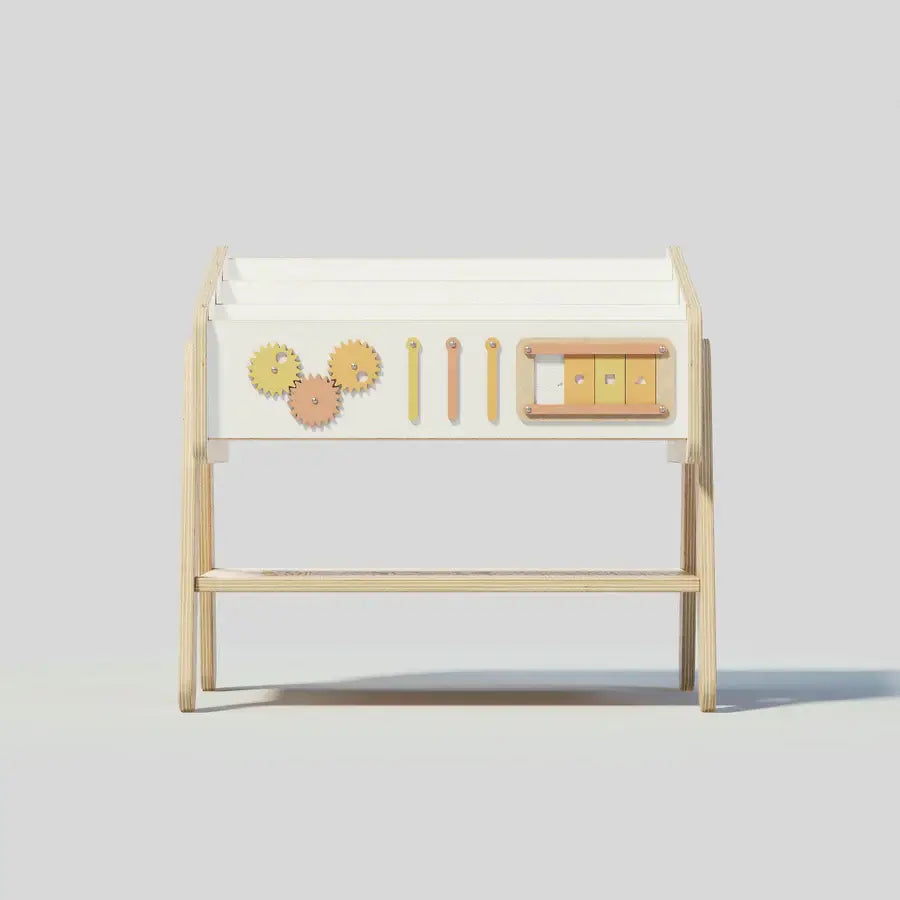 Wandelbares Bücherregal-Stuhl LILU für Kinder
