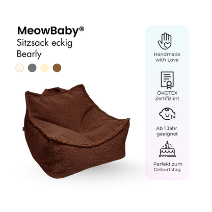 Kindersessel Bearly eckig - Soft Teddy Edition