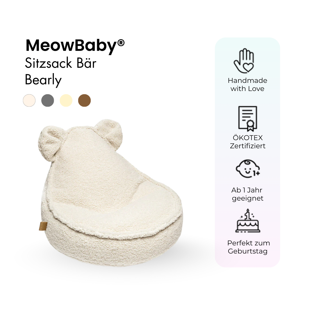 Children’s Chair Bearly Bear Bean Bag – Soft Teddy Edition