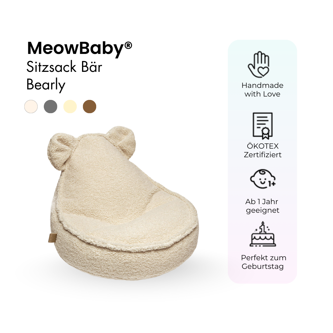 Children’s Chair Bearly Bear Bean Bag – Soft Teddy Edition