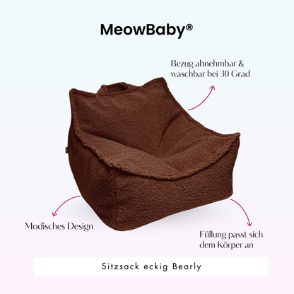 Kindersessel Bearly eckig - Soft Teddy Edition