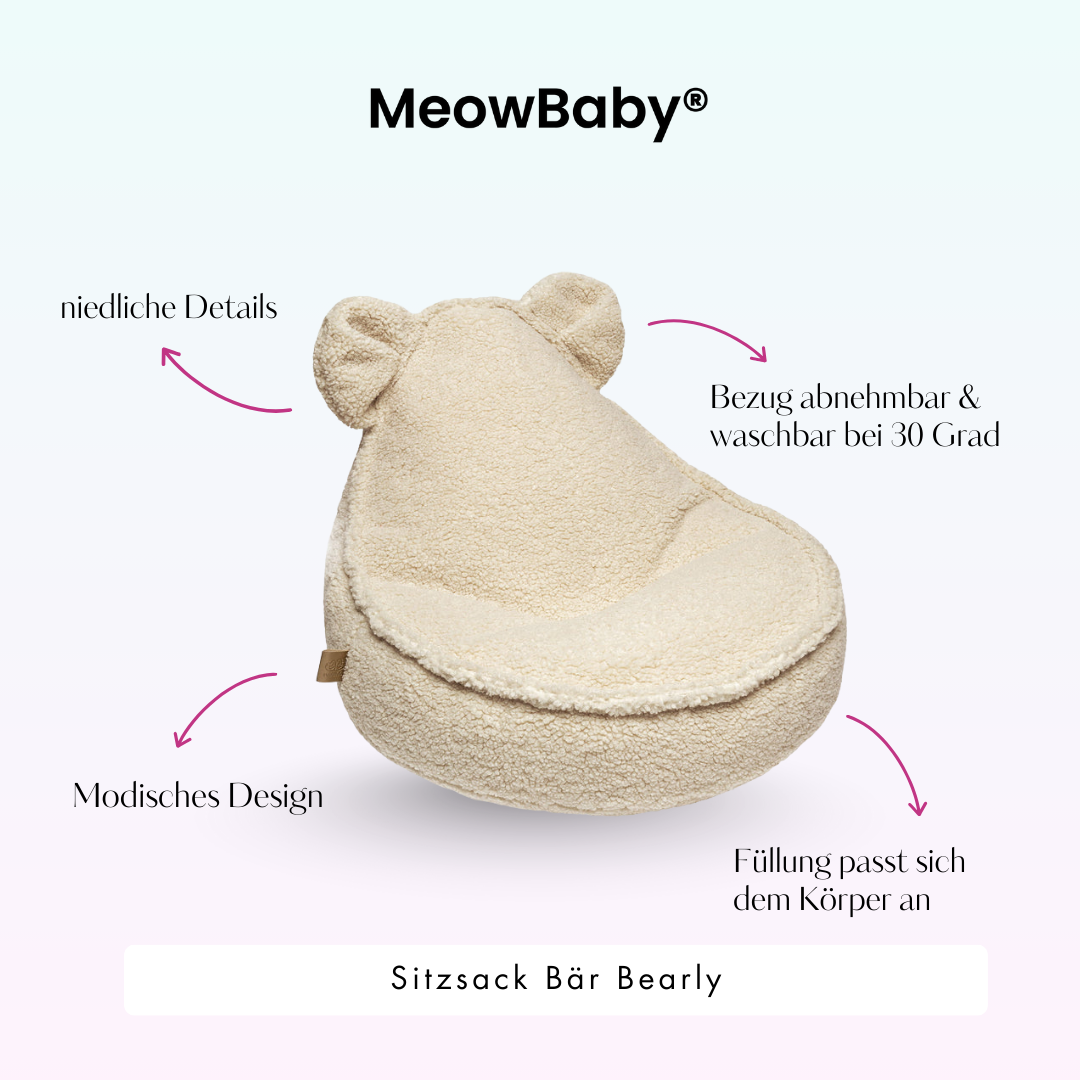Children’s Chair Bearly Bear Bean Bag – Soft Teddy Edition