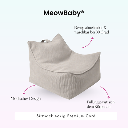 Kindersessel eckig - Slim Cord Edition