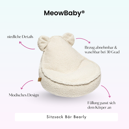 Children’s Chair Bearly Bear Bean Bag – Soft Teddy Edition