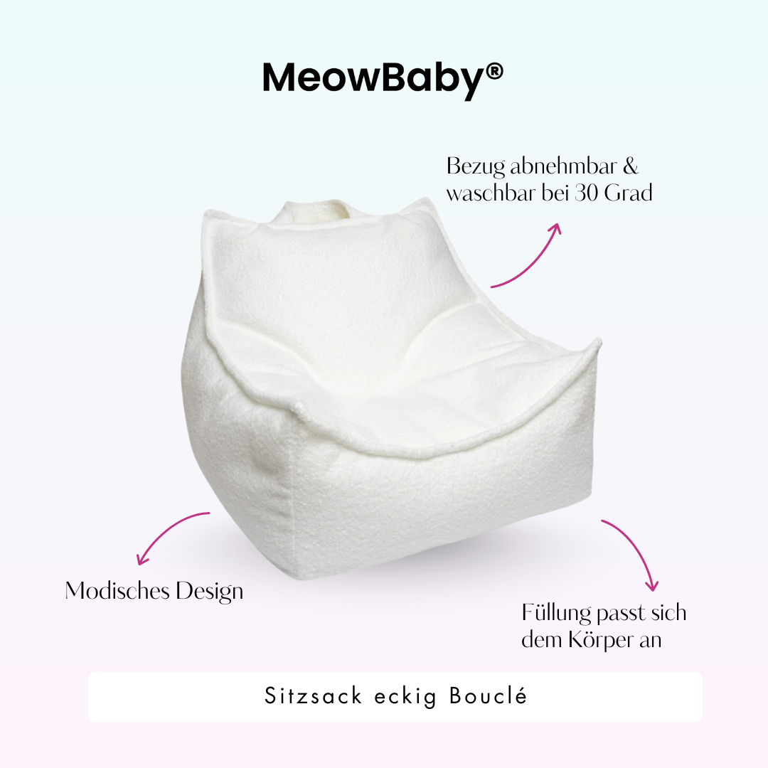 Kindersessel eckig - Premium Bouclé