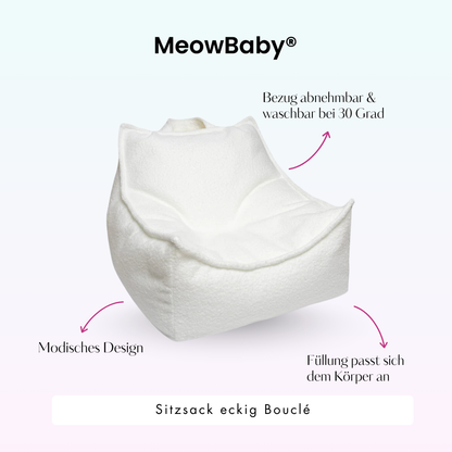 Kindersessel eckig - Premium Bouclé
